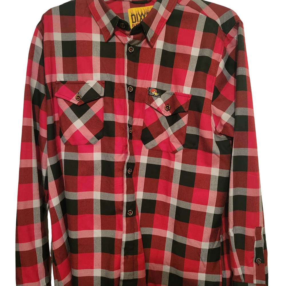 DIXXON Red and Black Plaid Button Down Shirt